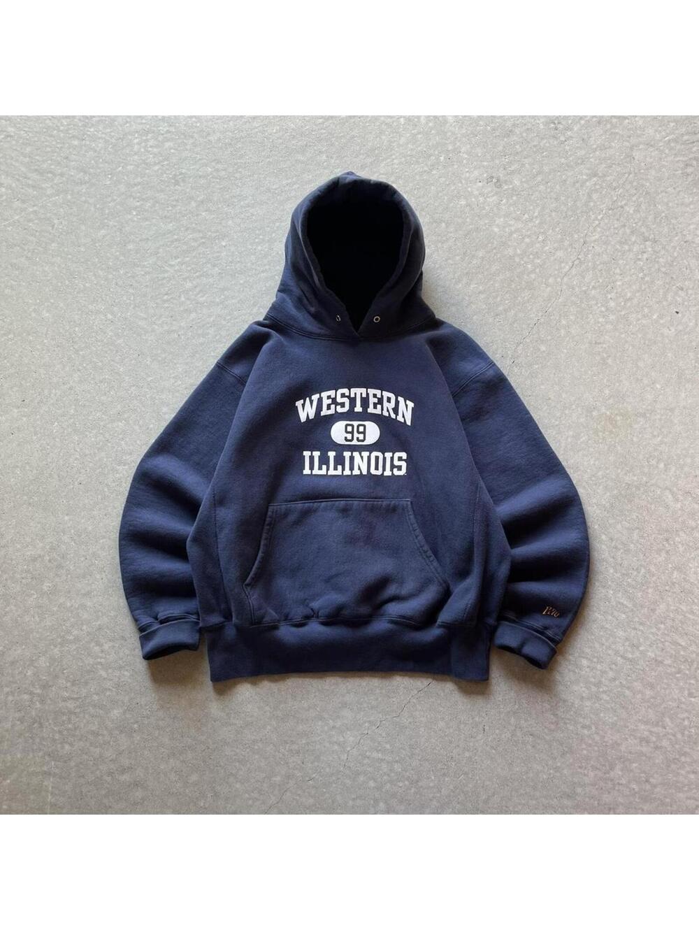 Vintage 1999 Reverse Weave Western Illinois Hoodie